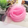 Detail of light pink transparent chiffon fabric roll for dance and ceremony performance - 13# (Pink) / 60x60cm