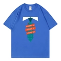 Blue short sleeve Father's Day T-shirt featuring a tie graphic and happy message - XS / Style 1 / Sapphire Blue