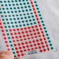 5D Nagelaufkleber mit rot-grünem Schottenmuster TS-388 und dünner Kleberückseite - Leidenschaftliches Schottland (TS-388)