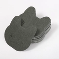 Dark grey bear-shaped earring display cards with textured paper and pre-punched holes - Gray