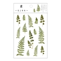 Botanical fern PET flat stickers aesthetic plant scrapbooking journaling DIY decorative art supplies - Fern