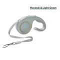 Correa retráctil para mascotas en verde Morandi con mango ergonómico y mosquetón - 3.00m / Verde Morandi