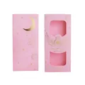 Pink gift box set with gold moon stars and transparent window for stainless steel spoons - Pink Gift Box