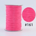 Rose pink Korean wax cord roll for DIY jewelry braiding with detailed texture view - #161 Light Rose Red / 1.0mm 160m