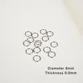 Anellini aperti in acciaio inossidabile argento 8mm spessore 0,9mm per gioielli fai da te - Anellini chiusi da 8mm 10g