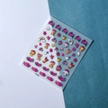 Détail de stickers nail art 3D gaufrés avec animaux mignons et motifs floraux - Style Fleur Animal de Dessin Animé (TS-200)