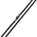 Cadena de collar estilo perla cuadrada en acero inoxidable negro con cierre de langosta - Negro