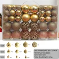 Set van 100 kerstballen in goud en roségoud, matte en glitterafwerkingen van 3-6 cm - 100-delige set (3-6cm) / Goud