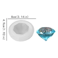 DIY gefacetteerde diamant siliconen mal met 8 holtes voor hars sieraden en knutselwerk - Grote diamant met puntbodem