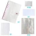 5D diamond painting storage kit with binder, 10 sleeves, 100 bags and label stickers - Tools Set Combo / Purple