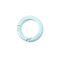 Light blue round alloy spring gate ring for DIY keychains and bag accessories - Aqua Blue