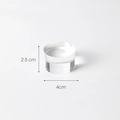 Schmuckständer aus klarem Acryl, Zylinderform, 2,5 cm Höhe und 4 cm Durchmesser Basis - Rundes Modell 723 (Durchmesser 4cm/Dicke 2.5cm)