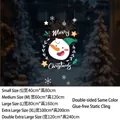 Christmas snowman static window cling sticker with Merry Christmas text for festive decor - Small 40x80cm / SDHZUV-15A Snowman