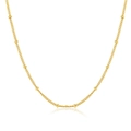 Collana girocollo minimalista in oro con perline delicate su una catena fine ed elegante - Oro (Catena Semplice a Sfere)