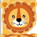 Lion shaped disposable paper plate for kids jungle safari themed birthday party - Lion / Small Plate Set