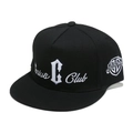 Détail de la broderie 3D 'Genius Club' sur la casquette hip hop noire à bord plat - M (56-58cm) / Noir