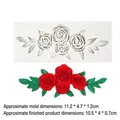 3D rose flower silicone mold with red floral finish for cake fondant and DIY crafts - 1# Rose Clusters / Gray