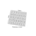 Molde de silicona con letras A-Z y números 0-9 para colgantes de resina hechos a mano - Alfabeto en Mayúsculas Pequeño y Números con Agujeros