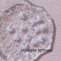 Macro detail of white ghost resin nail charms 10x11mm for Halloween DIY jewelry crafts - YD-695# White Ghost