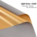 Dual-sided light grey and gold gilt paper for floral bouquets in 56x56cm size - Premium Grey + Gold