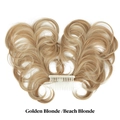 Extension chignon bouclé blond doré ajustable avec peigne pour femme - Blond doré / Blond de plage