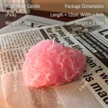 Pink heart shaped rose candle measuring 7.5x7.5x2.5cm and weighing 75g for home decor - Pink