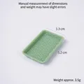 5cm light green miniature rectangular woven tray for dollhouse kitchen accessories - Green