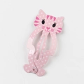 Pink cartoon cat shaped metal BB hair clip with white polka dots for girls - Pink Cat