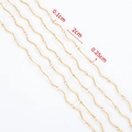 Catena ondulata dorata in acciaio inossidabile con sezioni da 2cm per gioielli - 1 Metro/Confezione / B-Oro-2mm