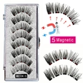 Reusable 5-magnet magnetic false eyelashes set in black MB10K-5 with applicator tool - MB10K-5 / 5 Pairs Eyelashes (No Tools)