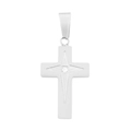 Pendentif étoile en acier inoxydable argenté avec zircon brillant au centre - Pendentif Argenté (KP119912-HR)