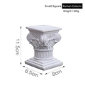 Small square white Roman column pedestal for table decor height 11.5cm weight 360g - Small Square Roman Column