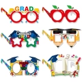 Set di 6 occhiali colorati in carta per foto di laurea della scuola dell'infanzia - 6 Pezzi/Confezione (Serie Laurea J-0195)