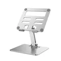 Adjustable aluminum tablet stand in moonlight silver finish with foldable design - Moonlight Silver (Folding Stand)