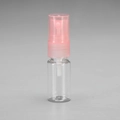 Clear 50ml plastic spray bottle with a pink mist pump head for liquid dispensing - 15ml / Transparent Bottle Pink Spray