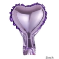 5-inch purple heart-shaped foil balloon with metallic finish for party decoration - 5-inch Heart Purple