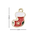 Christmas red stocking alloy pendant for DIY jewelry, measuring 1.85cm by 1.3cm size - 2853 Snowflake Sock