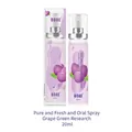Grape flavor 20ml portable mouth spray with purple bottle and packaging box - Grape Green Tea (Transparent Box) / 20ml