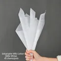 Milk white cotton flower wrapping paper with soft fiber texture for Christmas bouquets - 43*56cm (45pcs/Pack) / Milky White