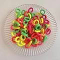 Set of bright neon elastic hair bands for girls in high-stretch towel cloth fabric - Bright Colors 100Pcs OPP Bag