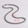Collana da uomo a catena a coda di volpe argento 7mm con dettagli su lunghezza 60cm e peso - Collana Foxtail 7mm (60cm)