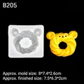 Bärenförmige Donut-Silikonform für DIY-Bastelarbeiten mit fertigem Bären-Dessert-Muster - B205 Transparent