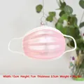 Addobbo natalizio in vetro rosa lucido a forma di maschera, larghezza 15cm per albero - Mascherina Rosa