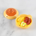 Miniature play food ramen toy in a yellow clay pot with noodles and egg toppings - 4.5cmx2.5cm / Chicken Wing Casserole Noodle