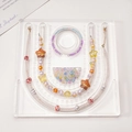 Transparent acrylic beading board with measurement scale for DIY jewelry making - Acrylic Large Square Bead Tray