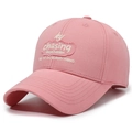 Roze honkbalpet met chasing inspiration geborduurde patch en wit letterontwerp - Verstelbaar / Roze