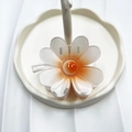 Farbverlauf orange Kleeblatt Haarklammer mit glänzendem Finish für Sommerfrisuren - Orange (Vierblättrige Blume)