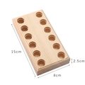 Handmade wooden tool rack for pliers with 12 holes in natural pine finish, 15x8x2.5cm - Wood Stand 15x8x2.5cm 12-Hole