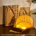 DIY folding book lamp set with Lantingji Preface calligraphy art and warm LED light - Lanting Preface