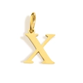 Polished golden stainless steel letter X pendant charm for DIY jewelry and necklaces - Letter X (Gold)